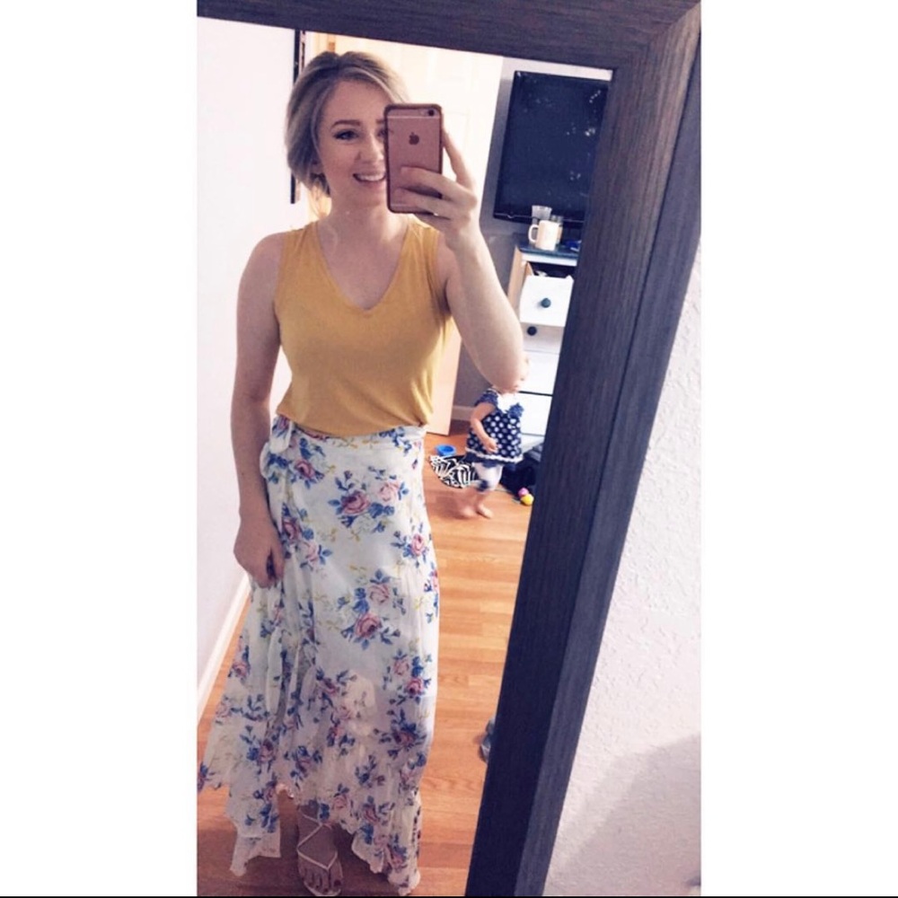High low maxi skirt